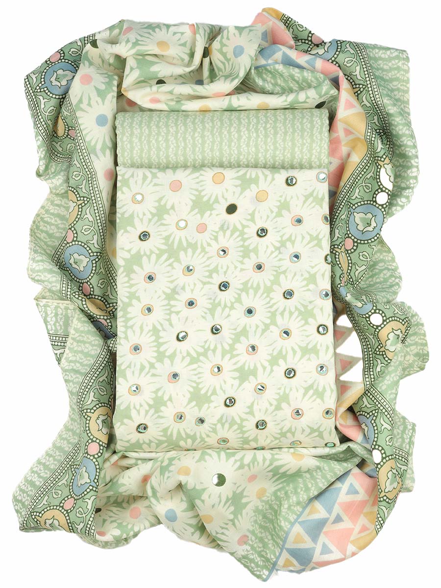 Cotton bland unstitched dress material