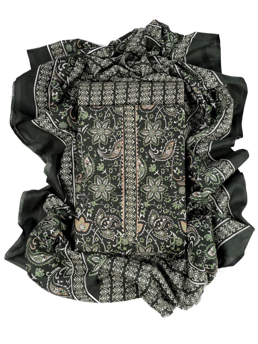 Cotton blend Print unstitched dress material