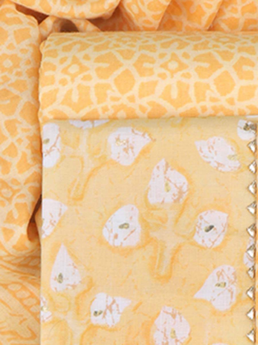 Cotton bland unstitched dress material