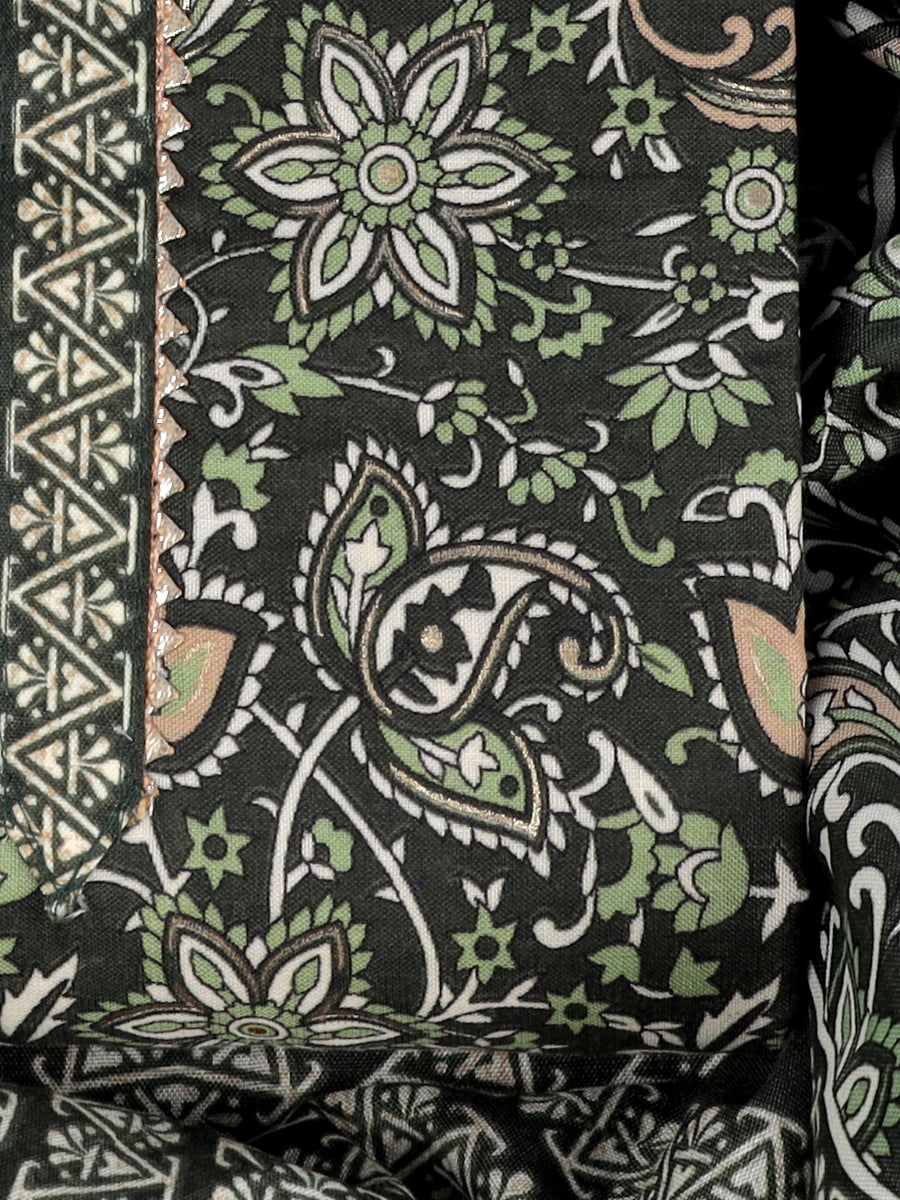 Cotton blend Print unstitched dress material
