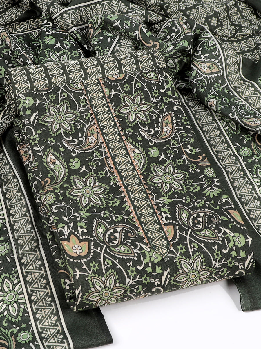 Cotton blend Print unstitched dress material