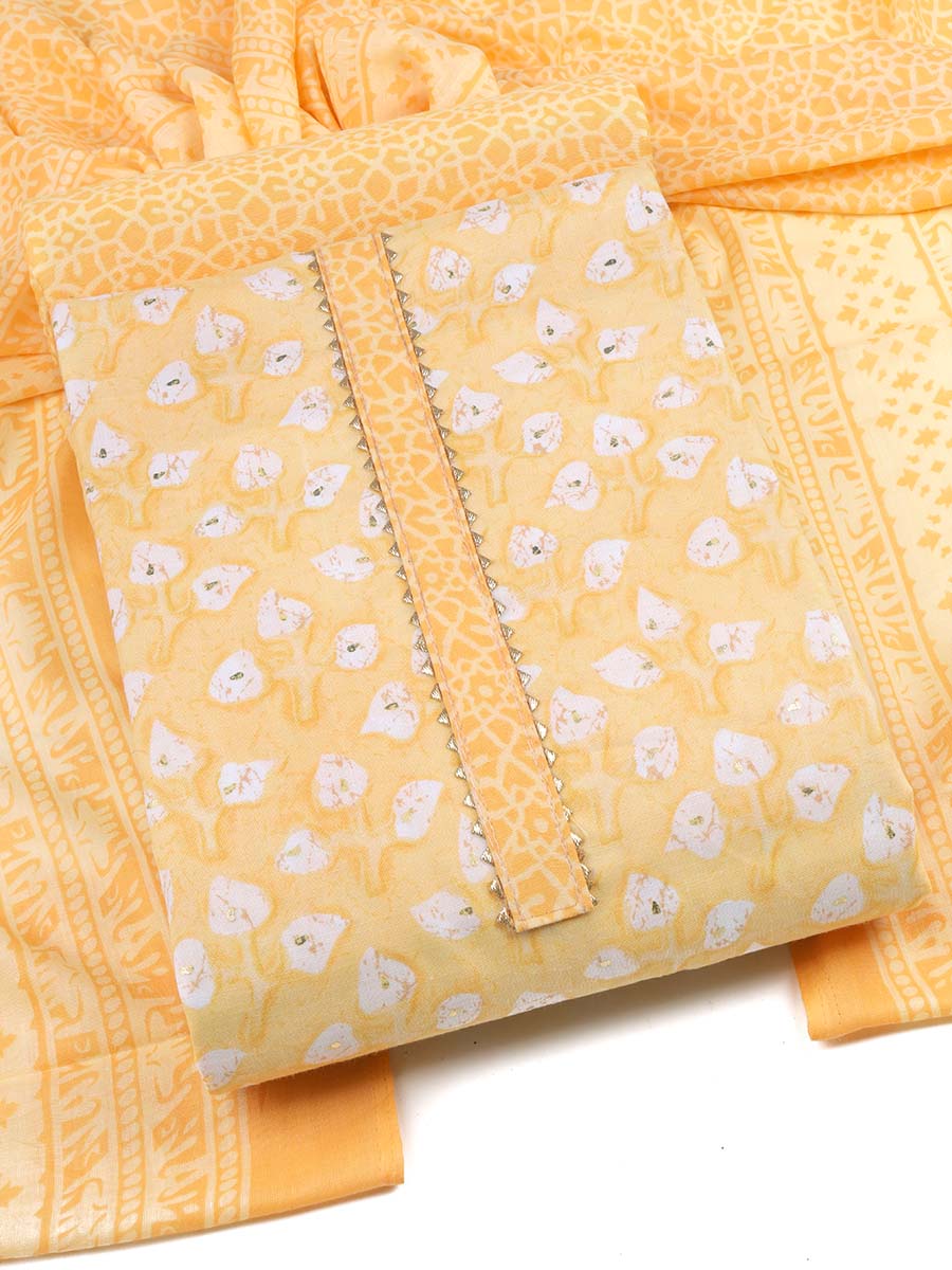 Cotton bland unstitched dress material