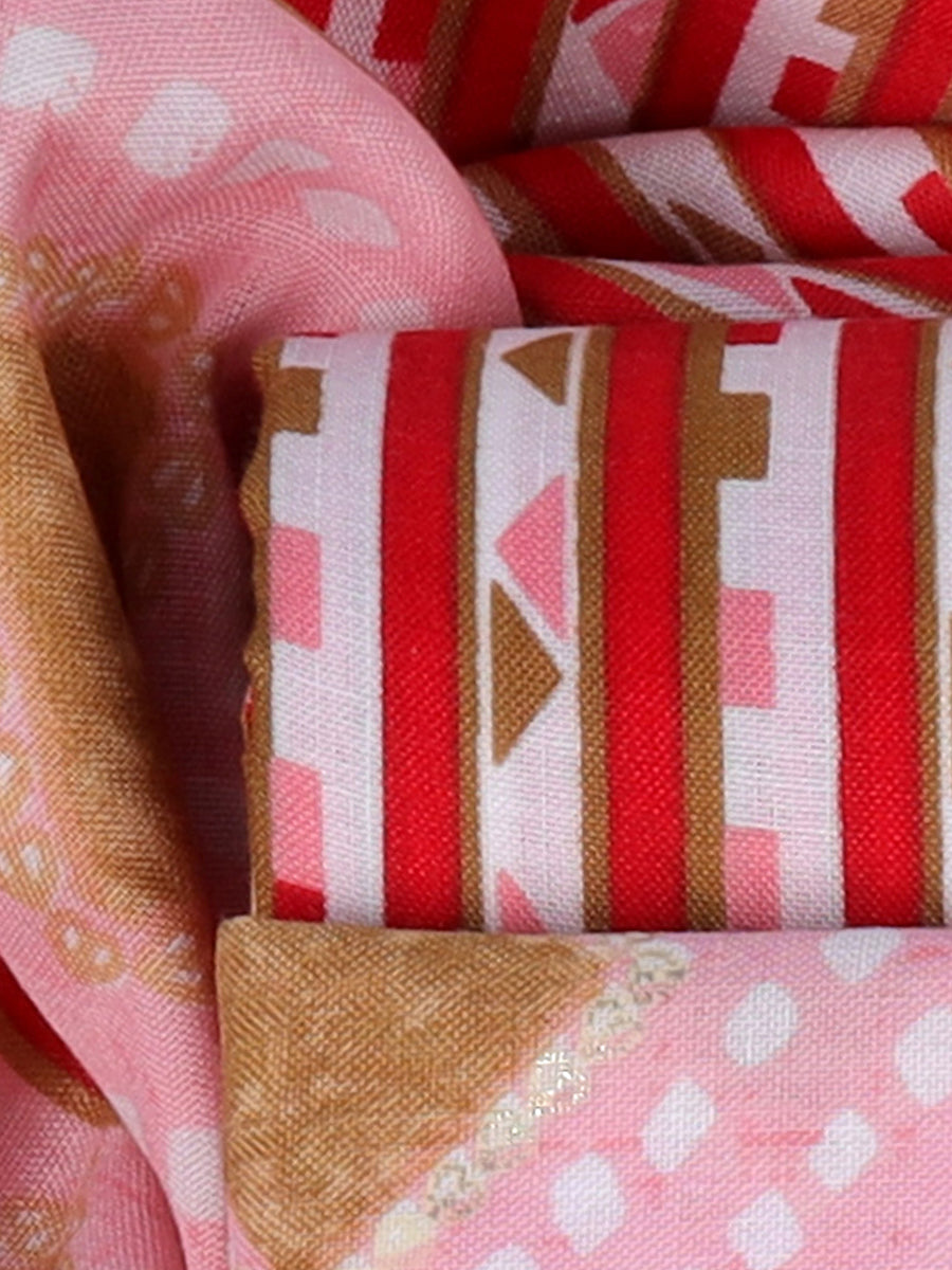 Cotton blend Print unstitched dress material