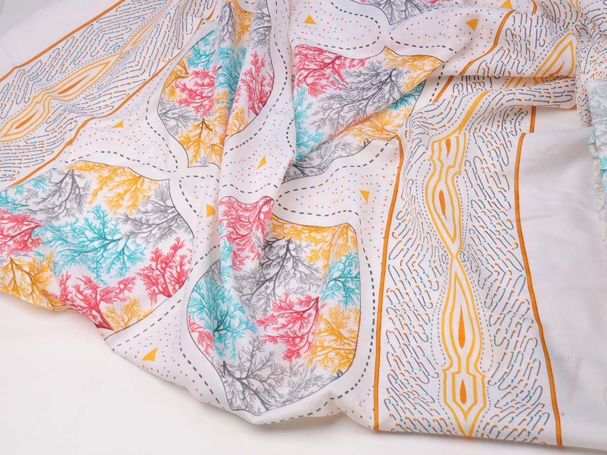 Cotton bland unstitched dress material