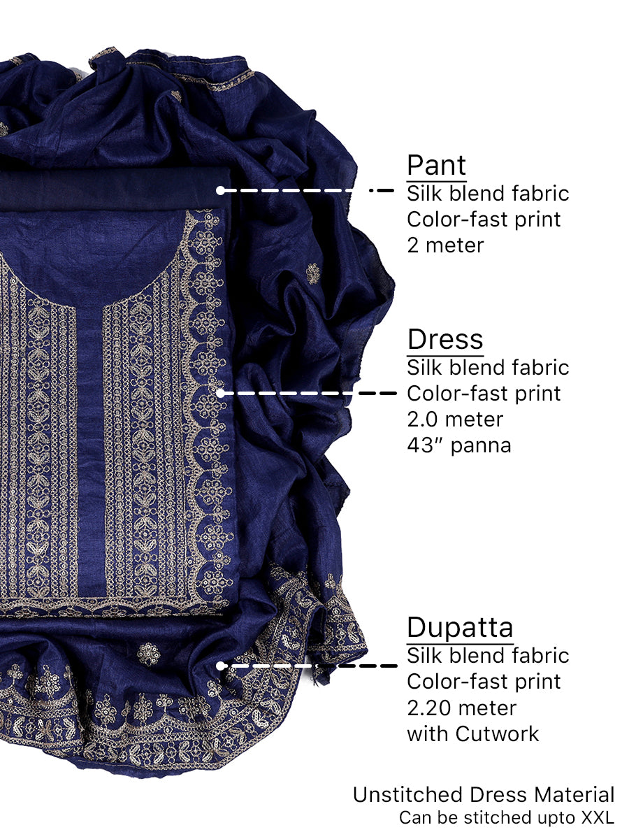 Silk bland unstitched dress material