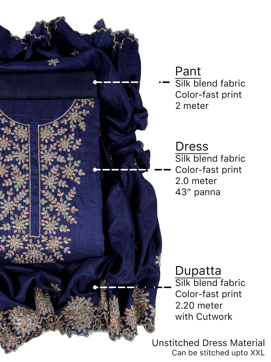 Silk bland unstitched dress material