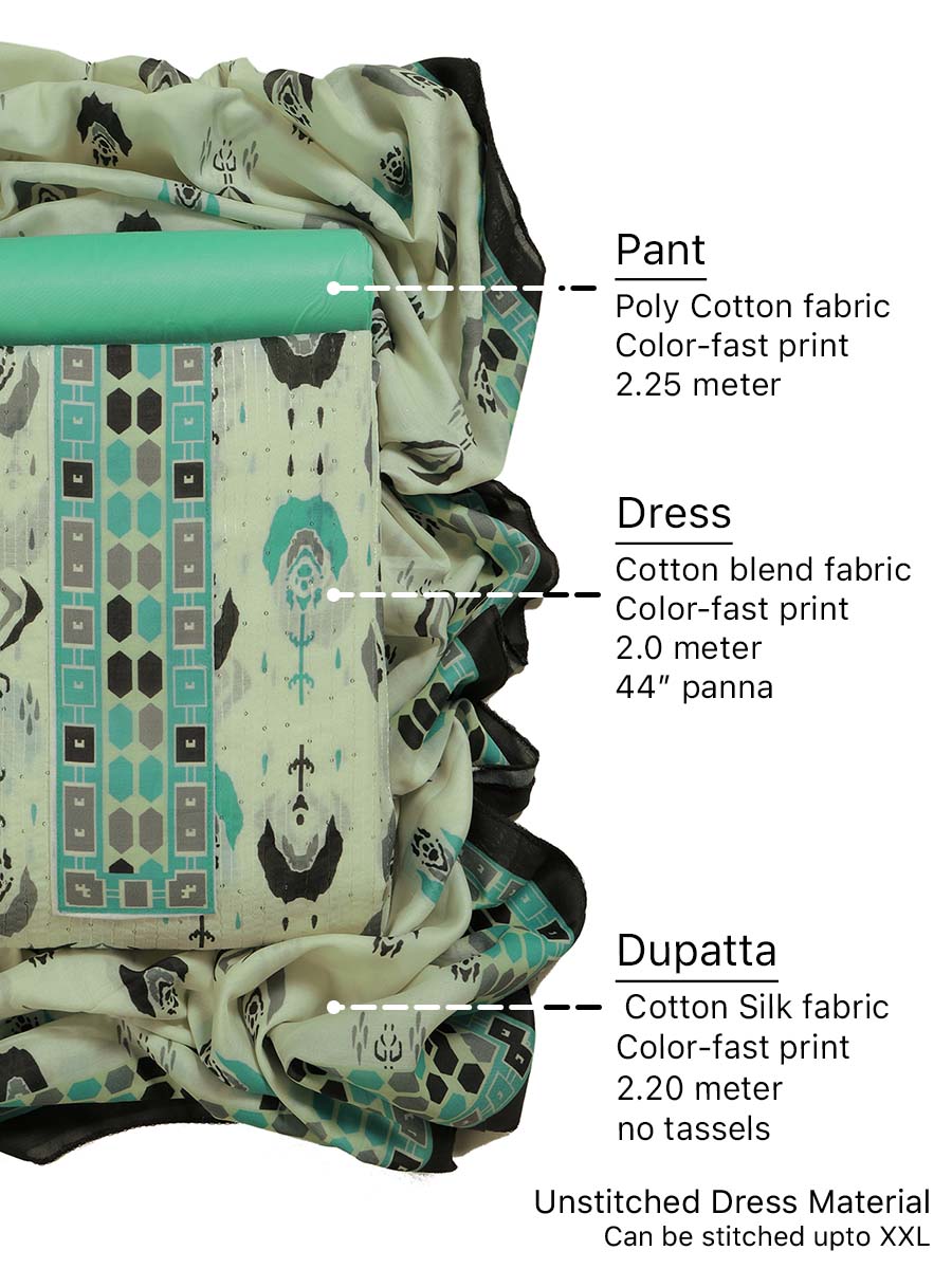 Shiffon Cotton bland unstitched dress material