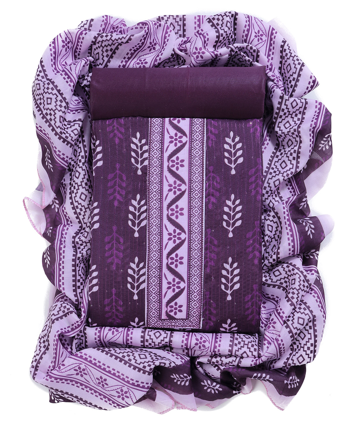 Shiffon Cotton bland unstitched dress material