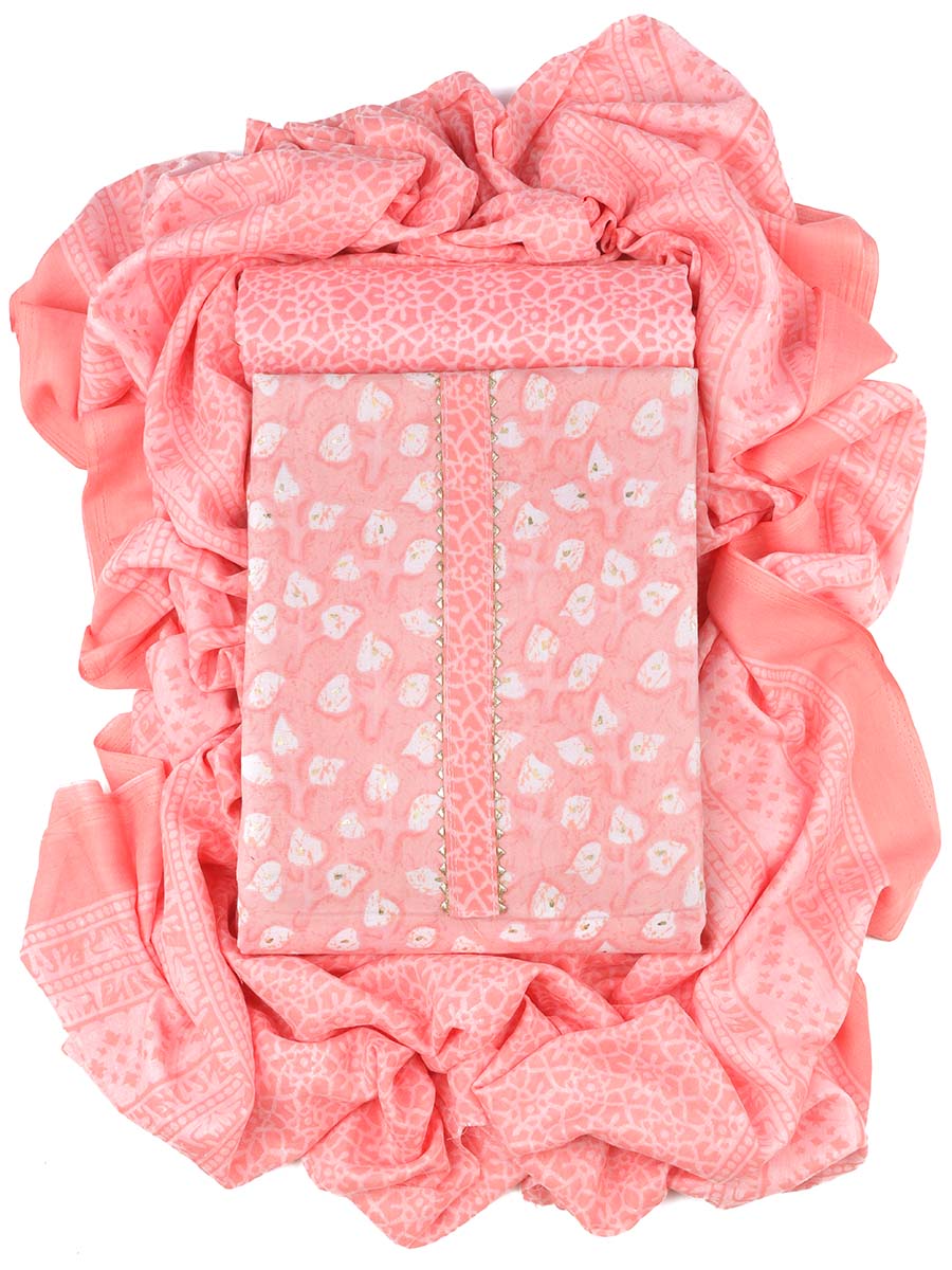 Cotton bland unstitched dress material