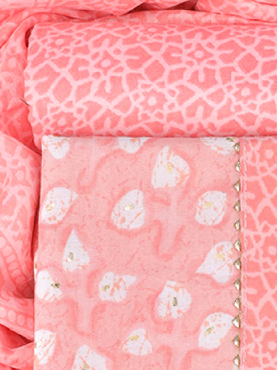 Cotton bland unstitched dress material