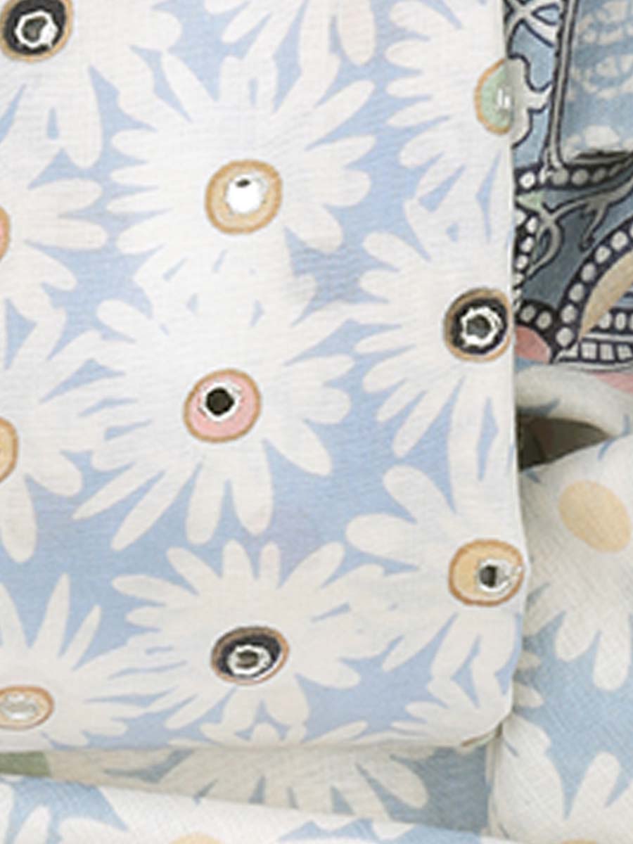 Cotton bland unstitched dress material
