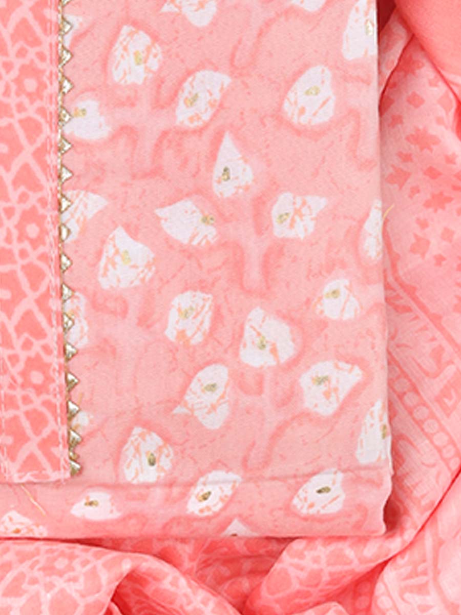 Cotton bland unstitched dress material