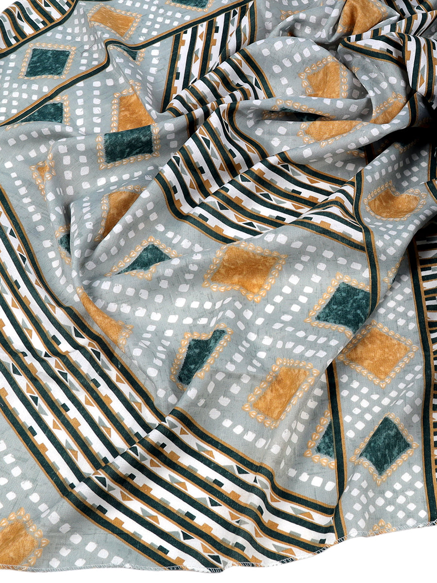 Cotton blend Print unstitched dress material