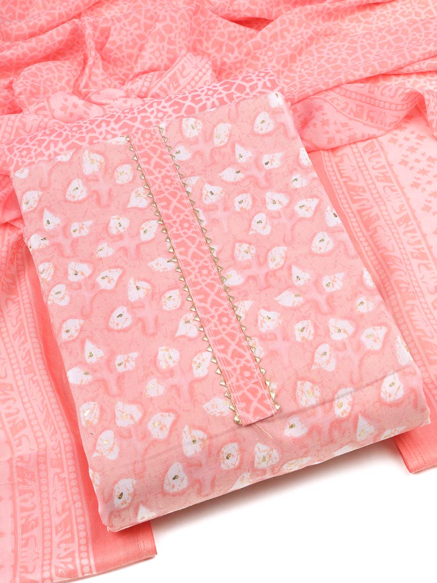 Cotton bland unstitched dress material