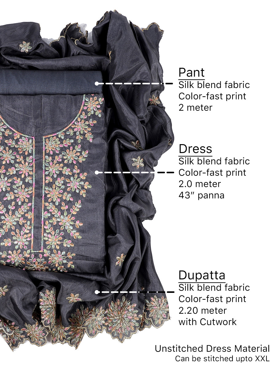 Silk bland unstitched dress material