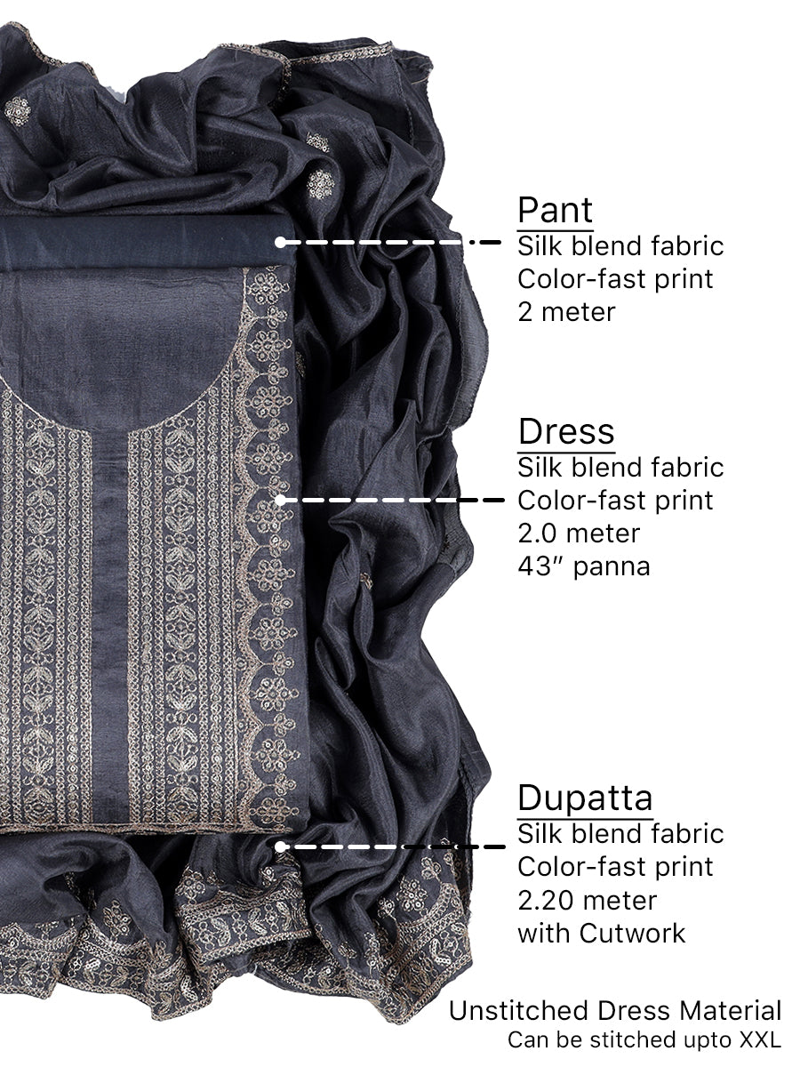 Silk bland unstitched dress material