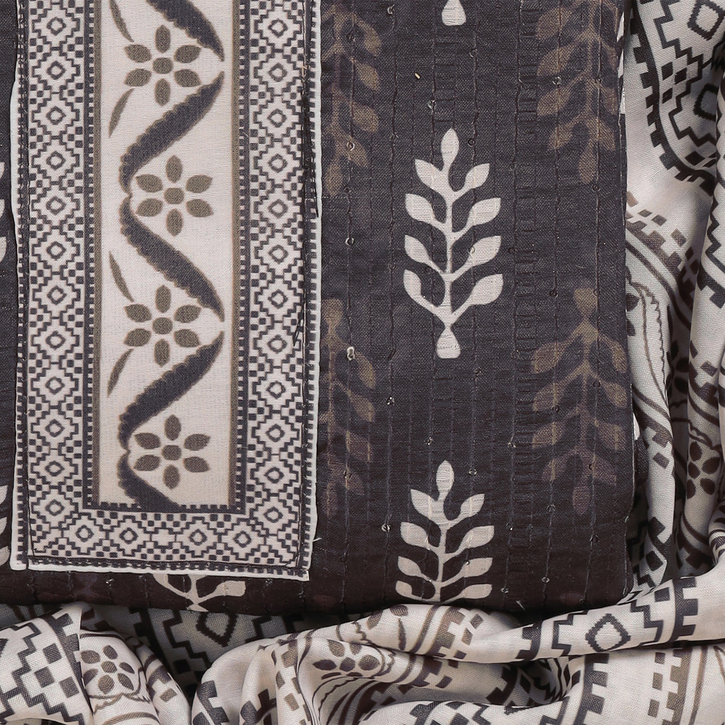 Shiffon Cotton bland unstitched dress material