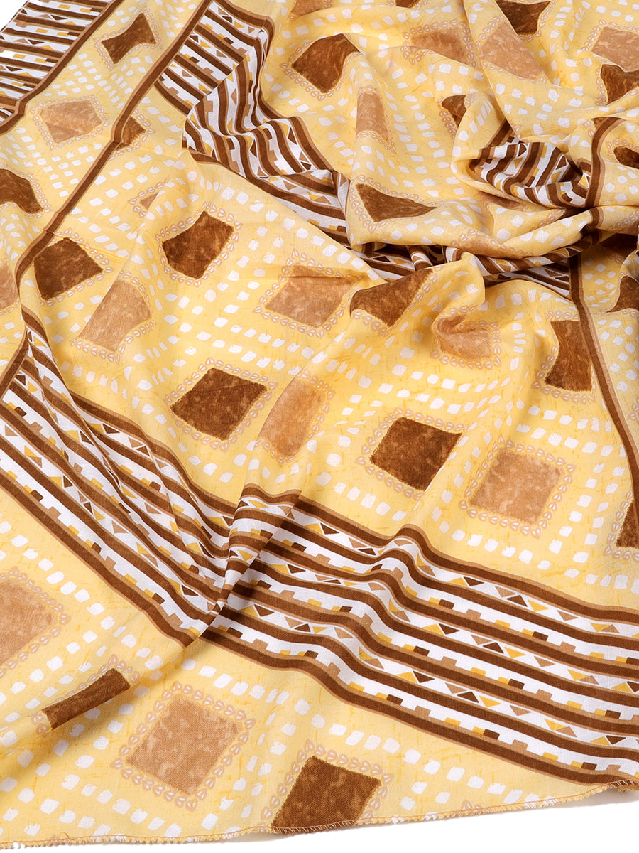Cotton blend Print unstitched dress material