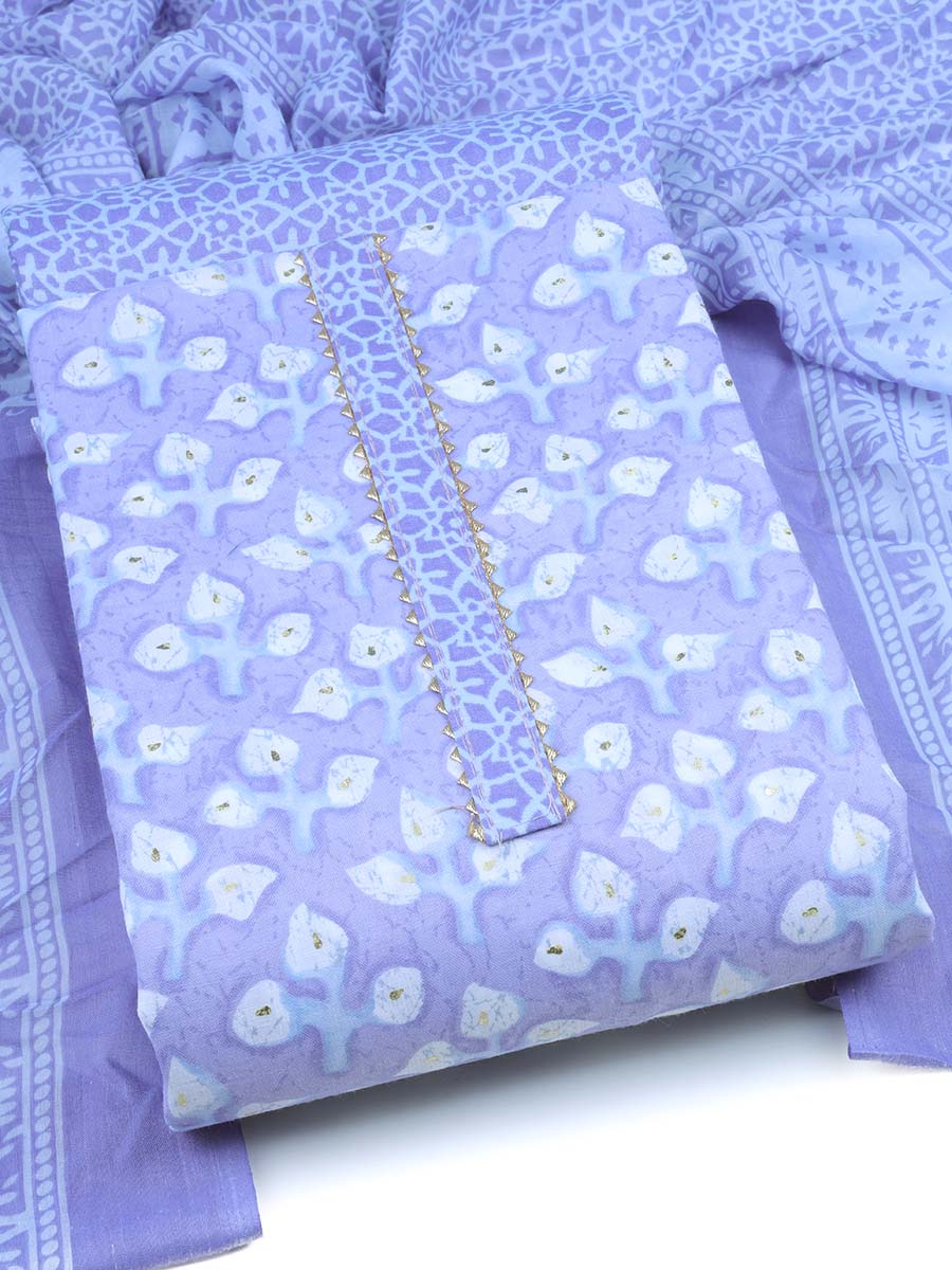 Cotton bland unstitched dress material