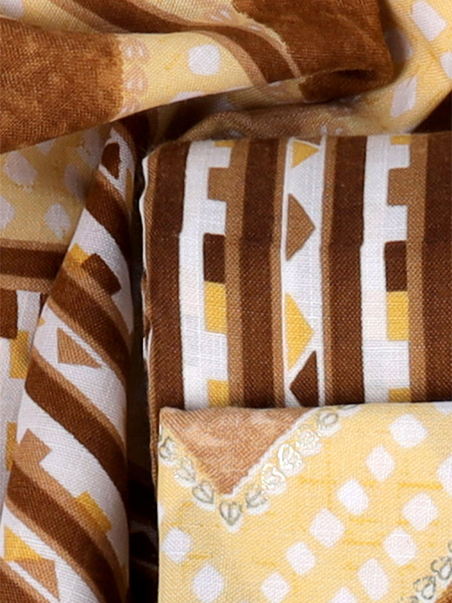 Cotton blend Print unstitched dress material