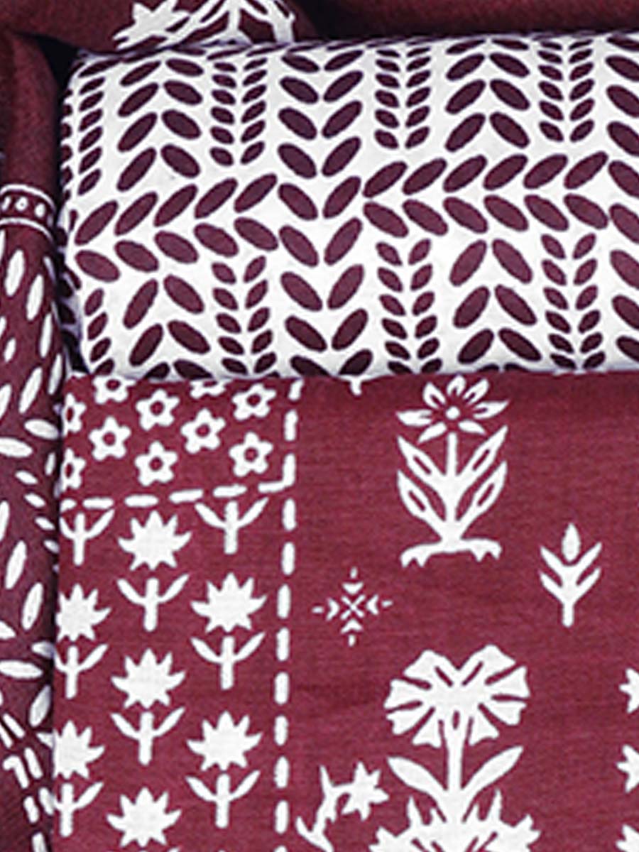 Cotton bland unstitched dress material