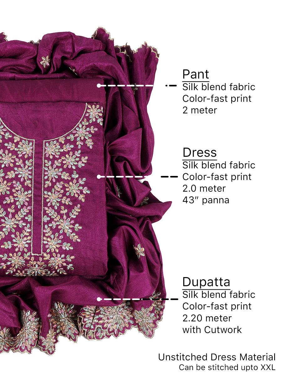 Silk bland unstitched dress material