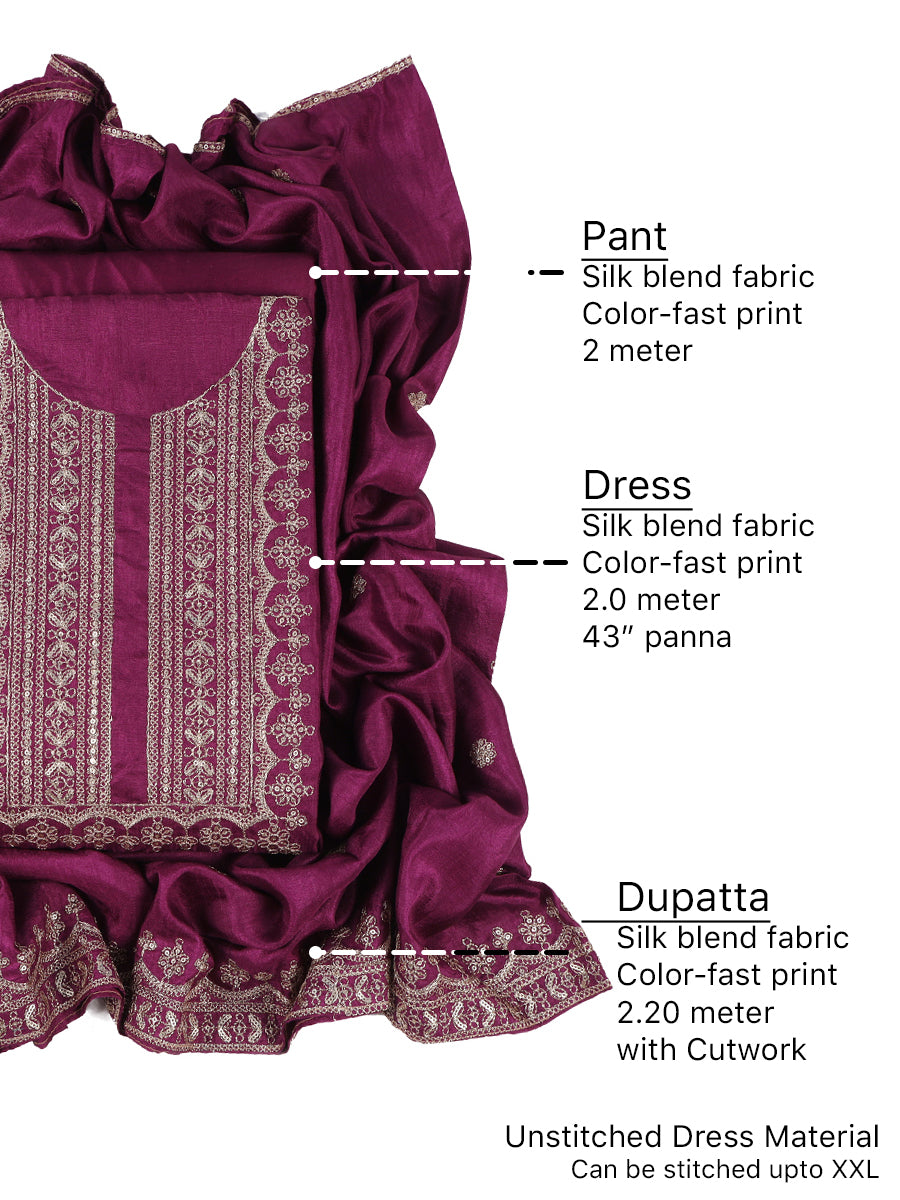 Silk bland unstitched dress material