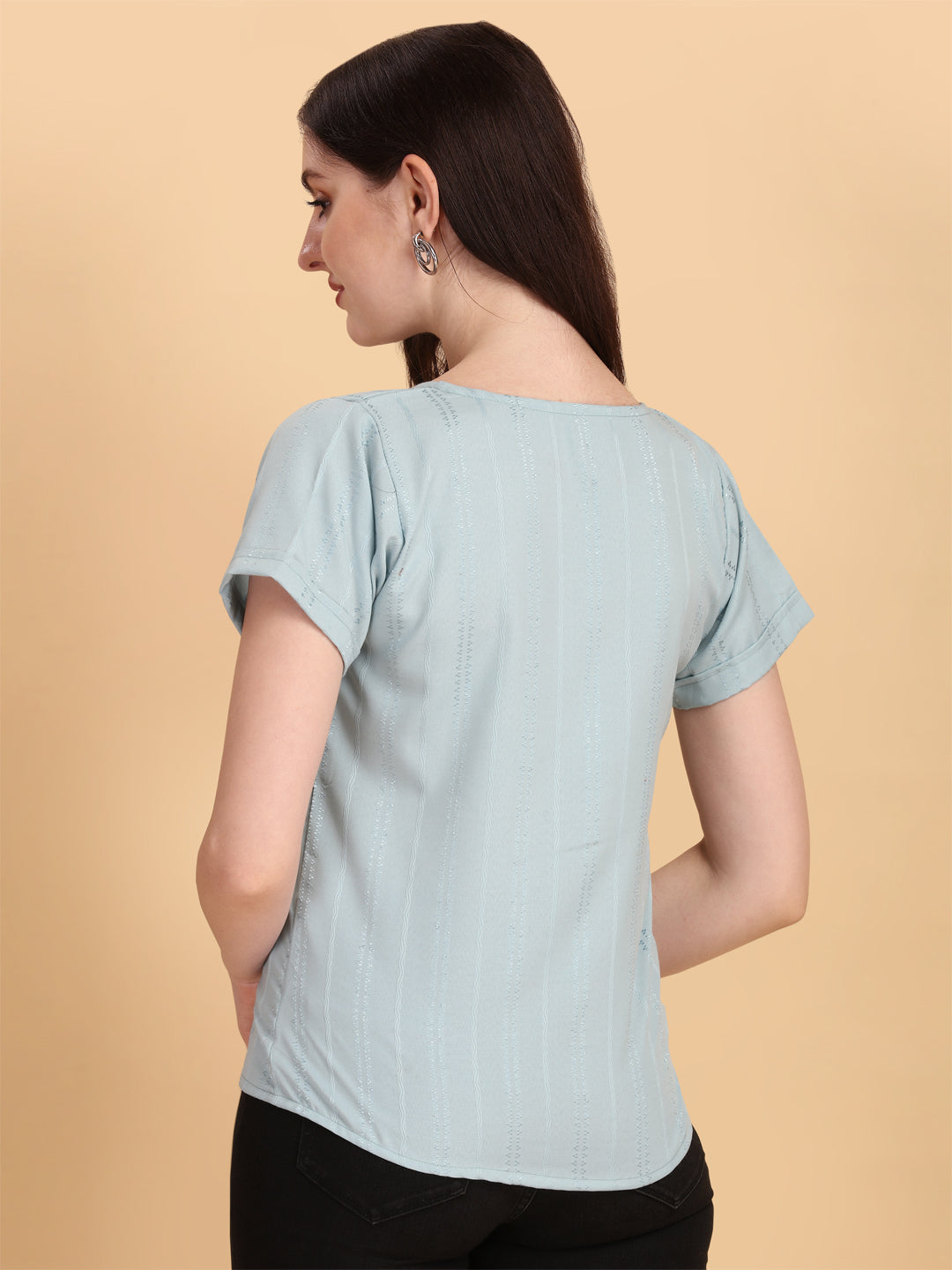 Cotton self design top