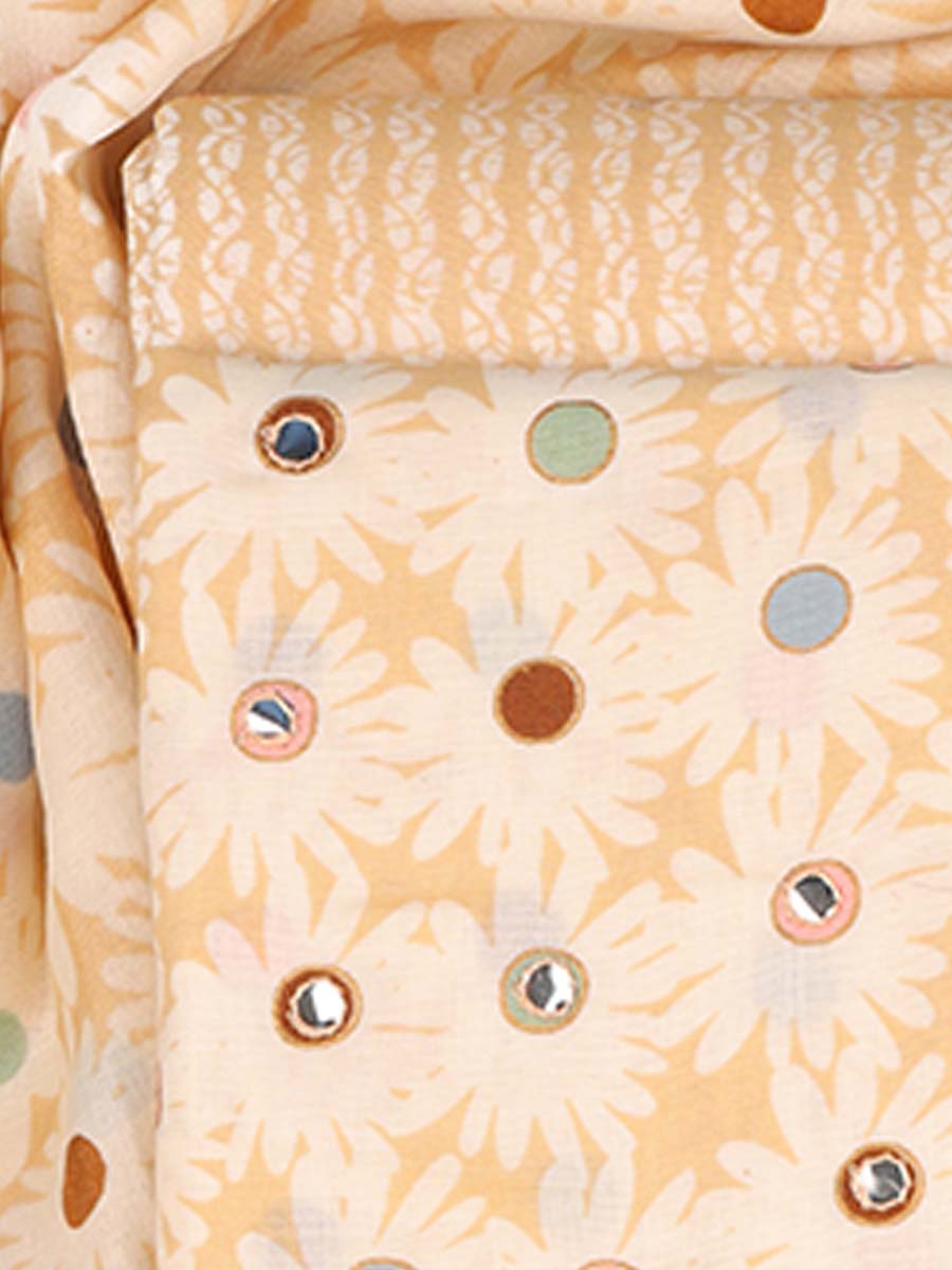 Cotton bland unstitched dress material