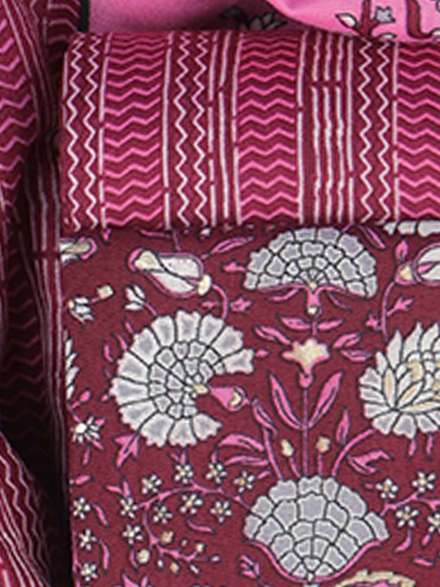 Cotton bland unstitched dress material