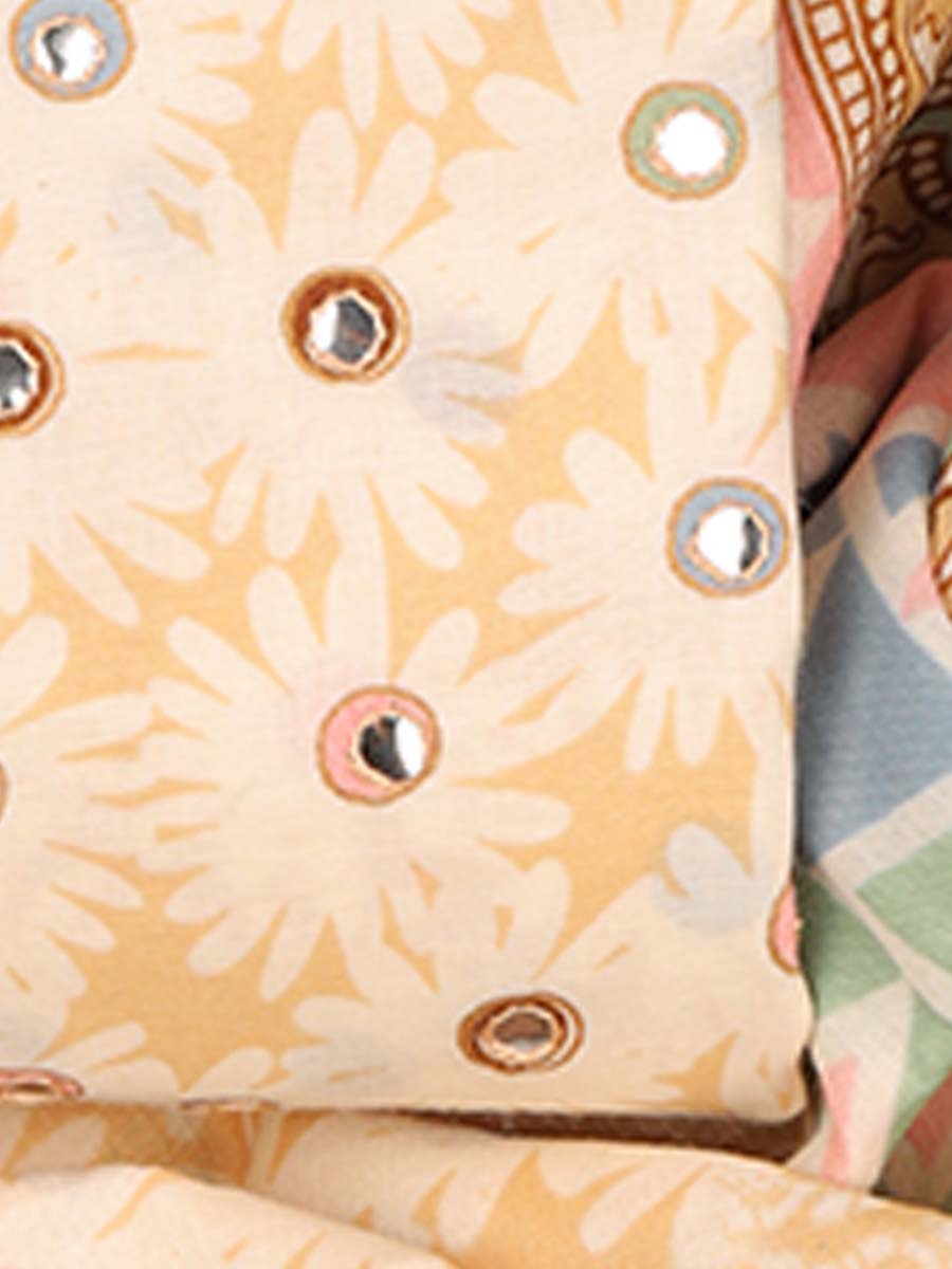 Cotton bland unstitched dress material