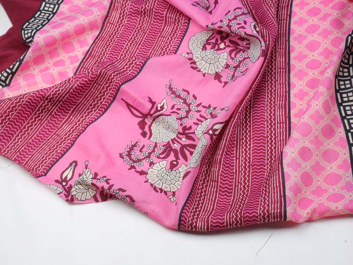 Cotton bland unstitched dress material
