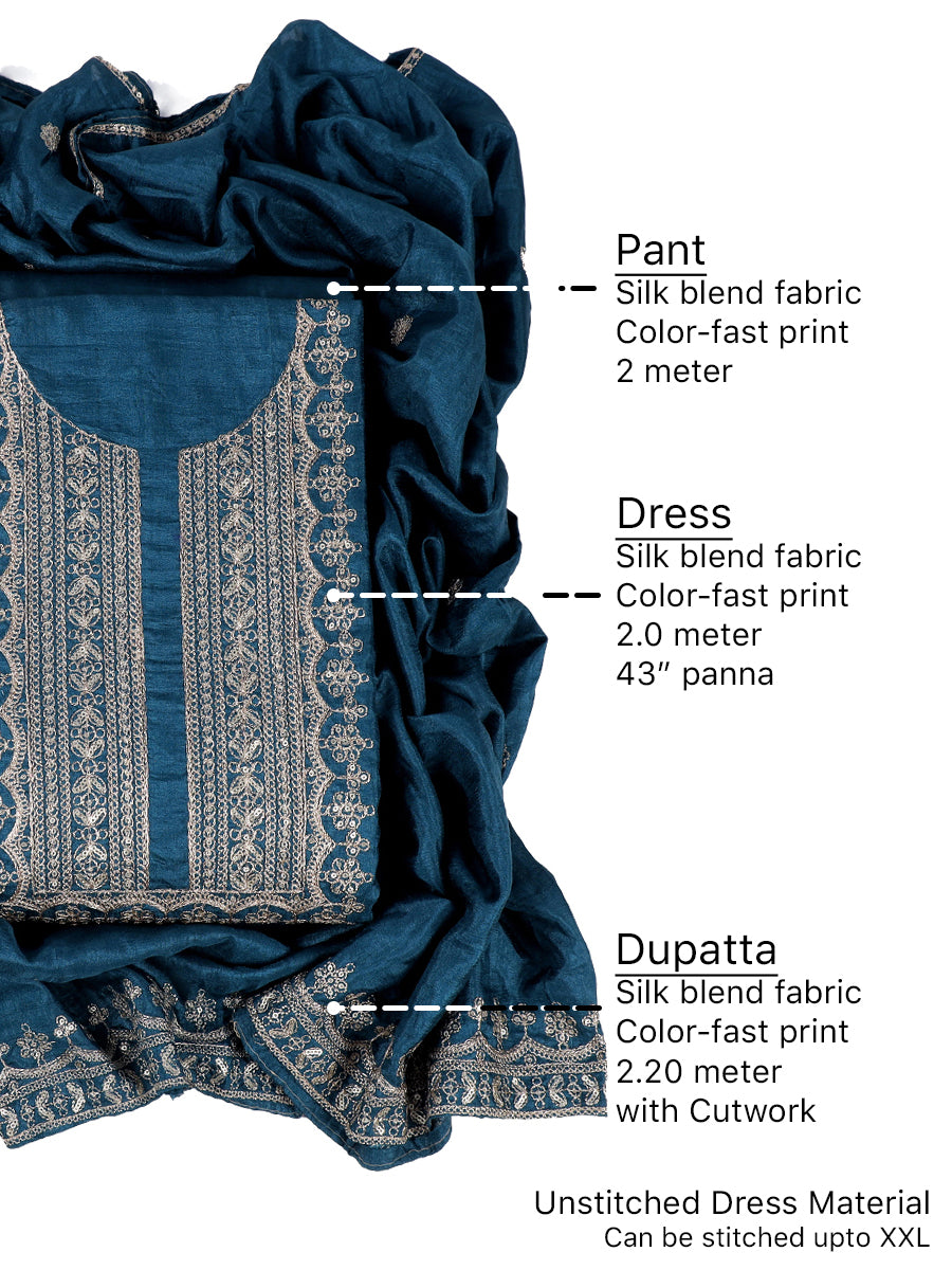 Silk bland unstitched dress material