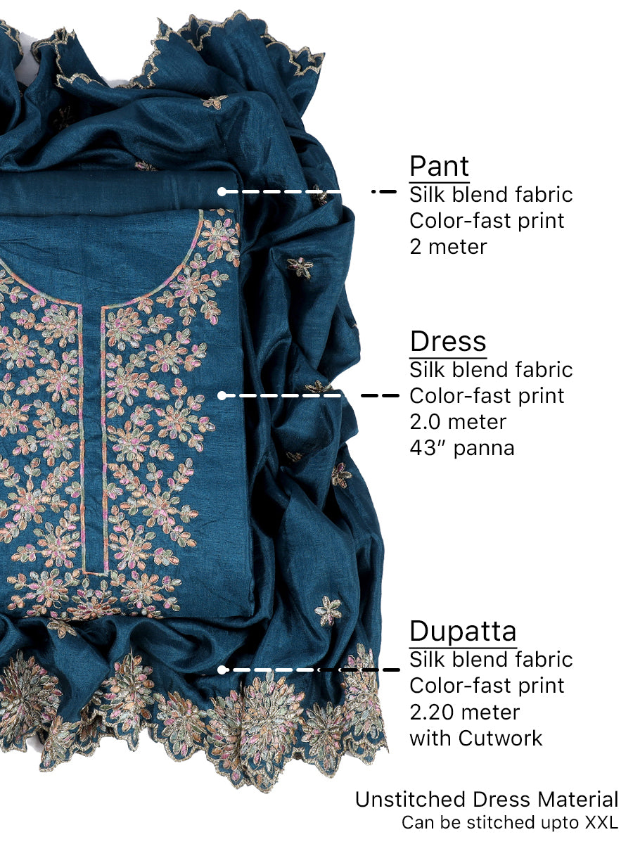 Silk bland unstitched dress material