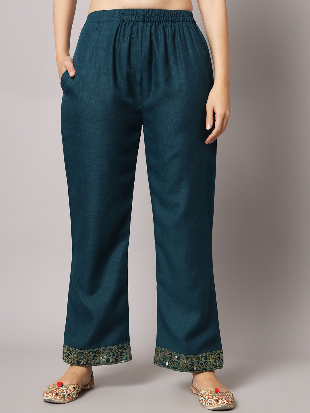 Cotton blend jacquard gala kurta set with dupatta