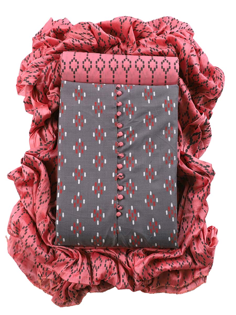 Cotton bland unstitched dress material