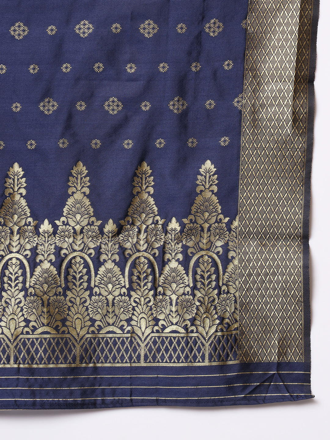 Jacquard silk blend woven kurta set with dupatta
