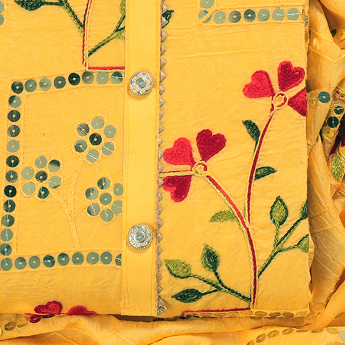 Chanderi Cotton bland unstitched dress material