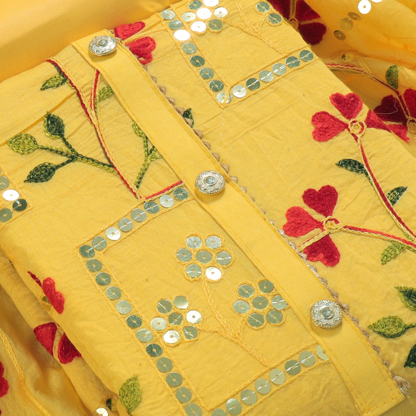 Chanderi Cotton bland unstitched dress material