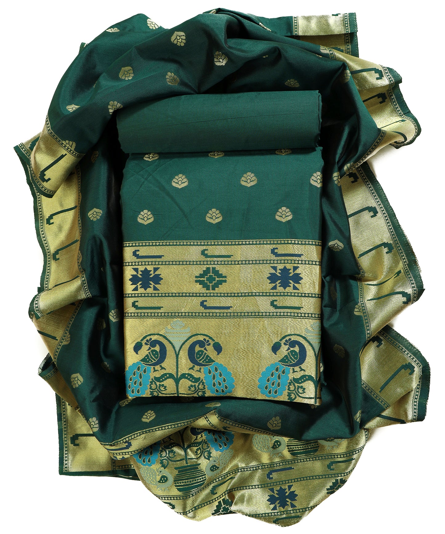 Silk bland unstitched dress material