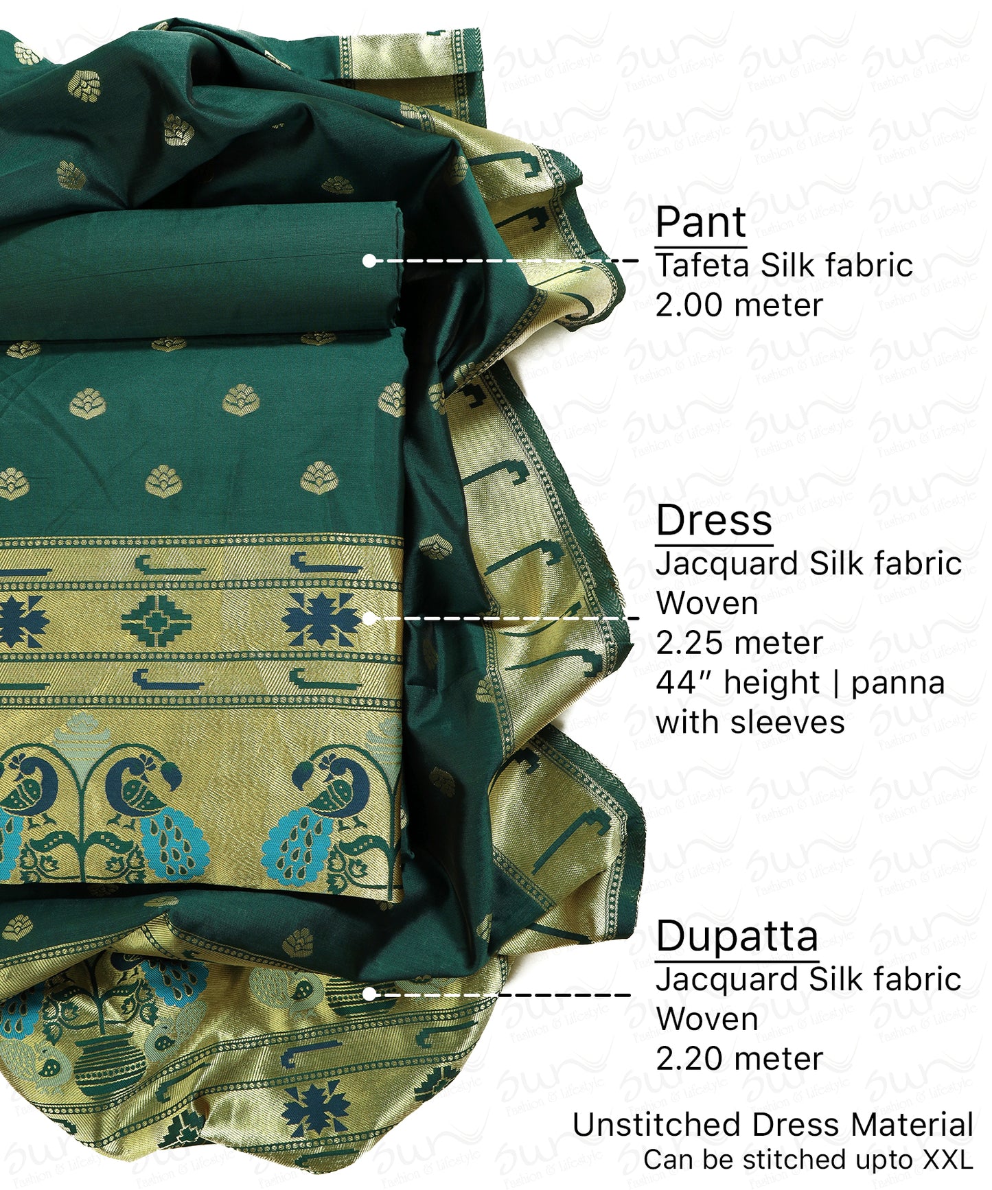 Silk bland unstitched dress material