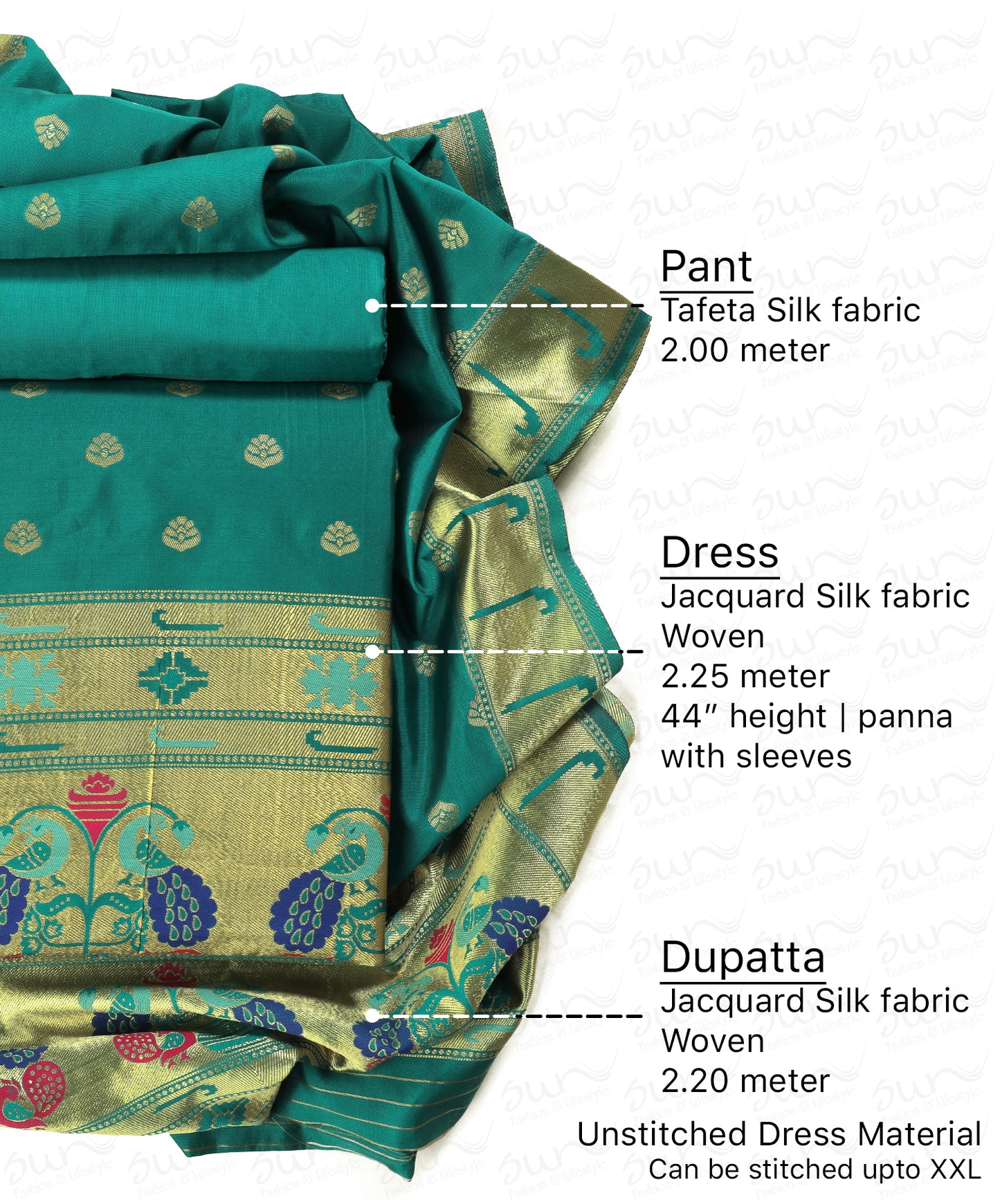 Silk bland unstitched dress material