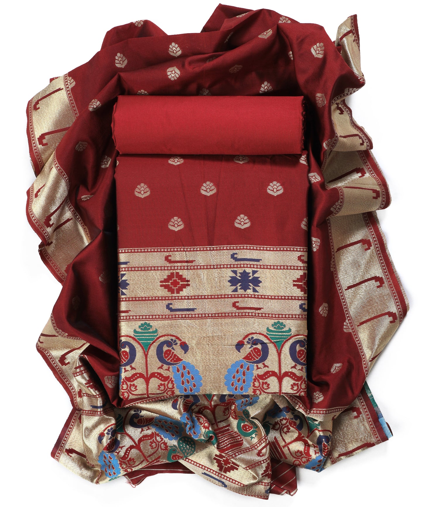 Silk bland unstitched dress material