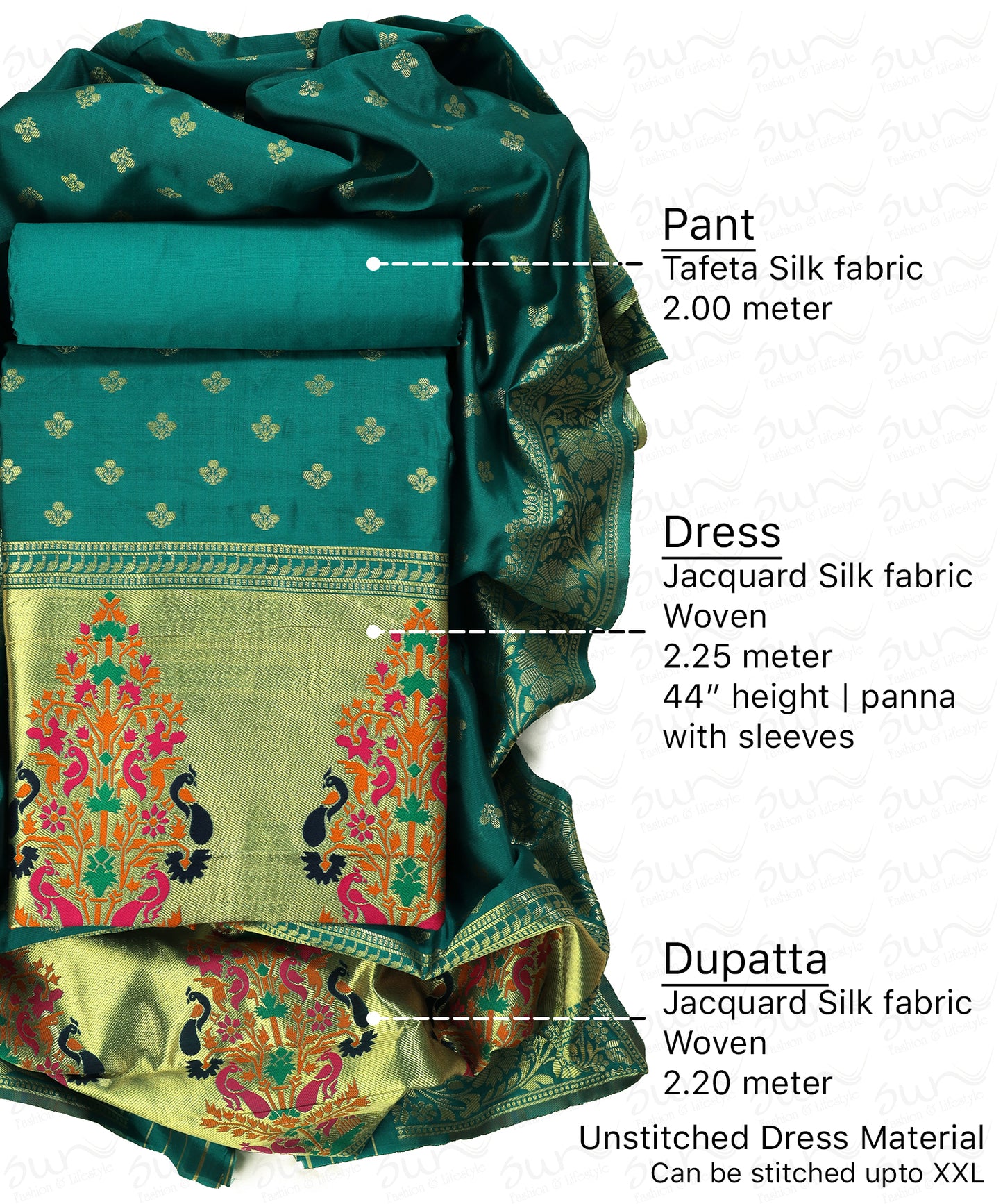 Silk bland unstitched dress material