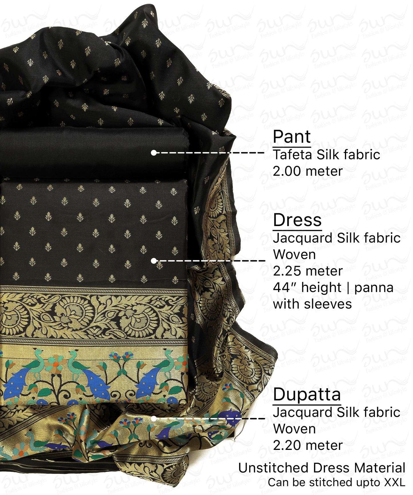 Silk bland unstitched dress material