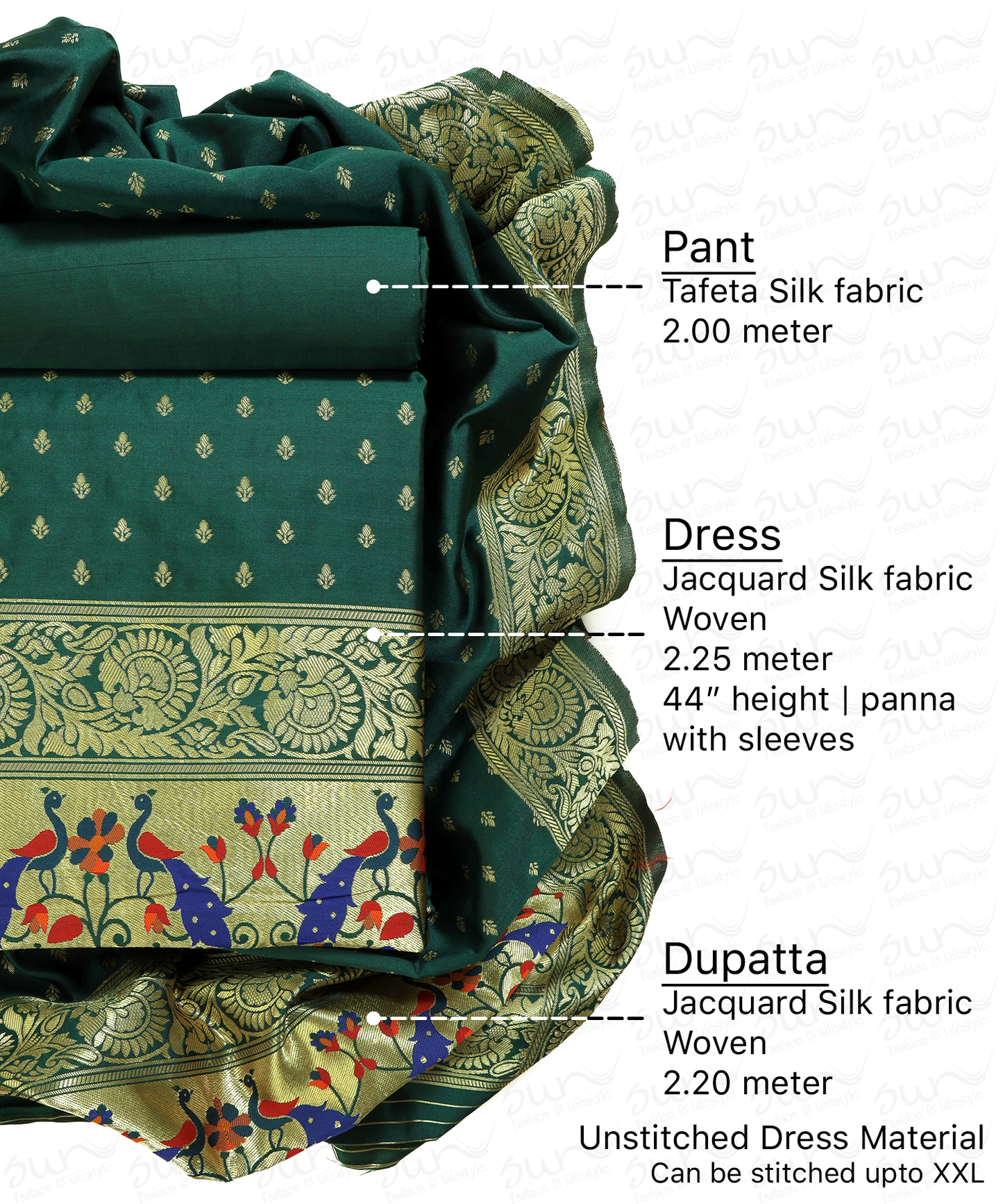 Silk bland unstitched dress material