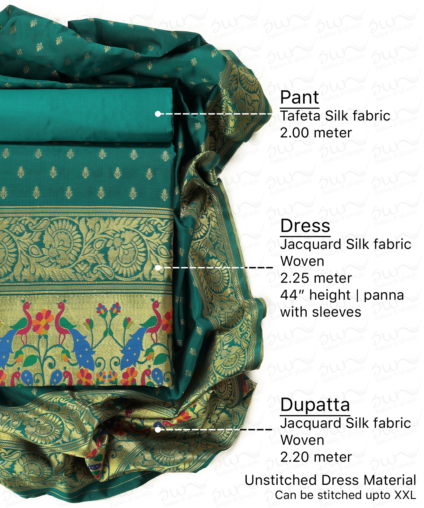 Silk bland unstitched dress material