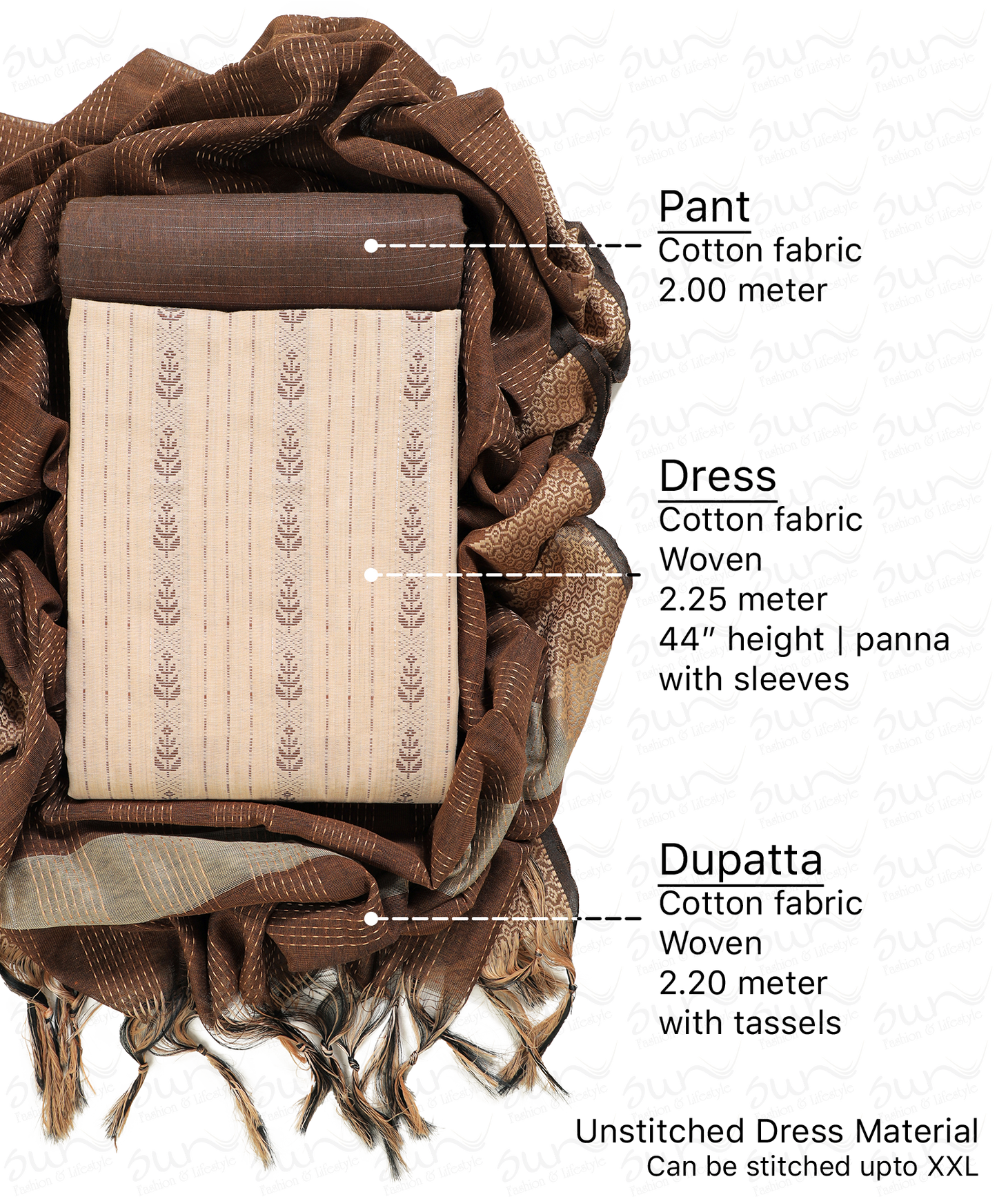 South Cotton bland unstitched dress material