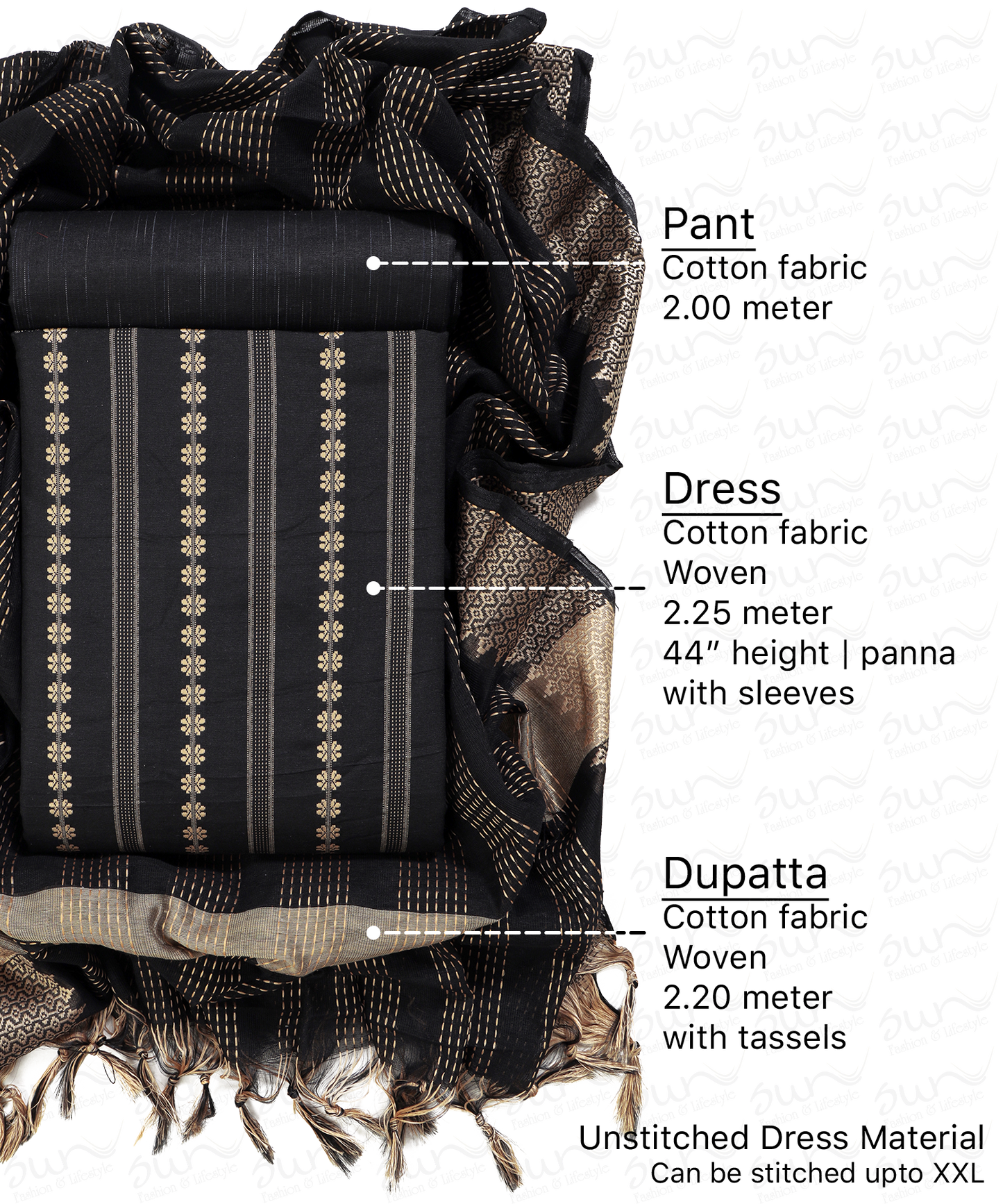 South Cotton bland unstitched dress material