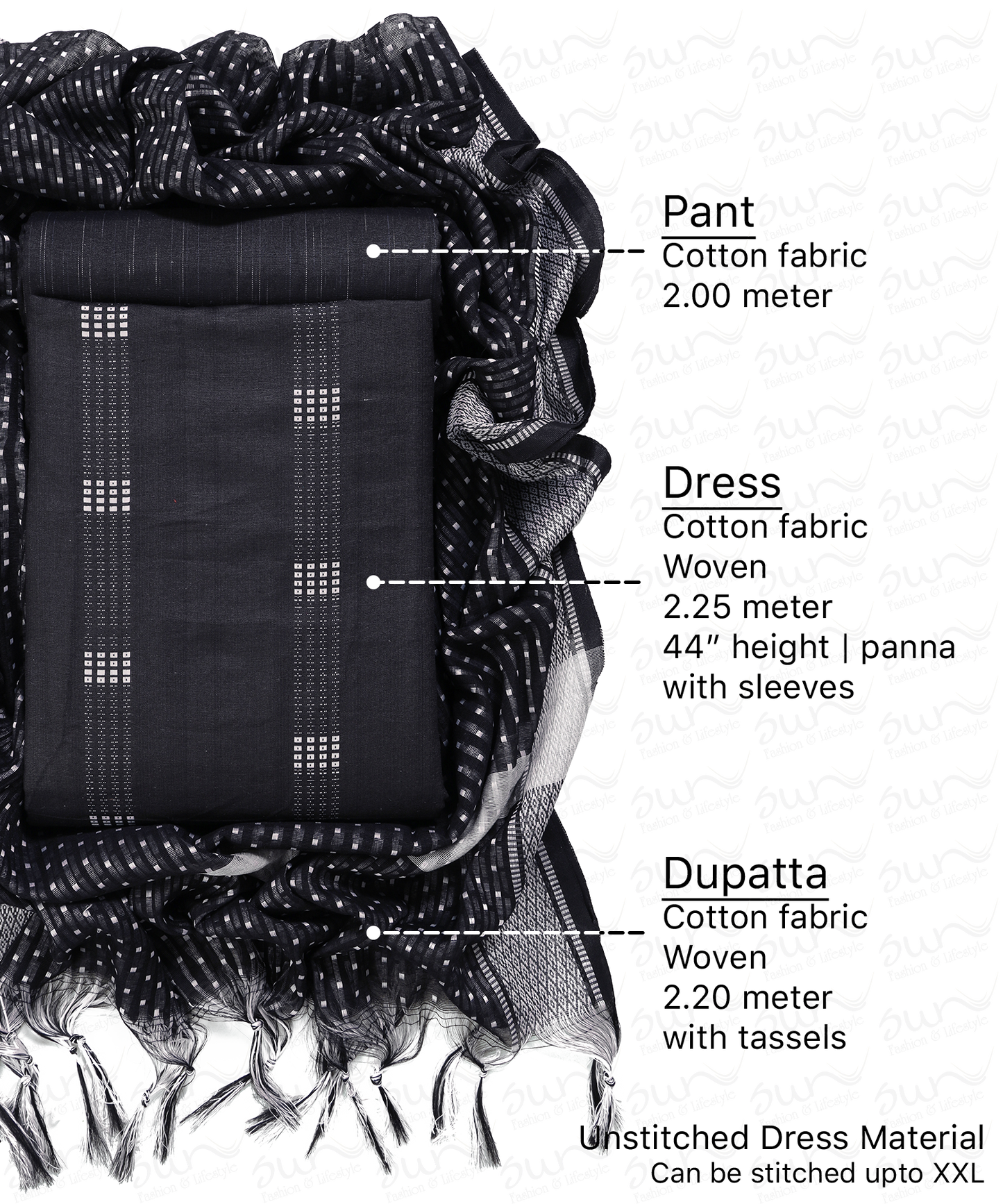 South Cotton bland unstitched dress material